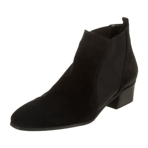 Aquatalia Black Suede Leather Ankle Booties 8 EUC